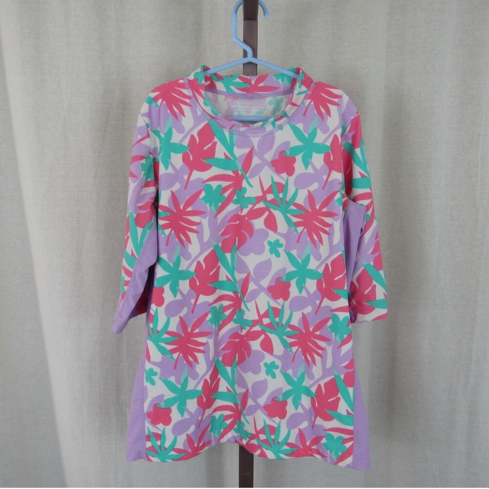 Coolibar Kid's Sandshark Long Sleeve Surf Shirt UPF 50+ Youth XL Pink Purple